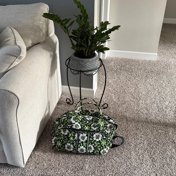 Floral Green and Blue Travel duffel bag - Picture 2 of 7